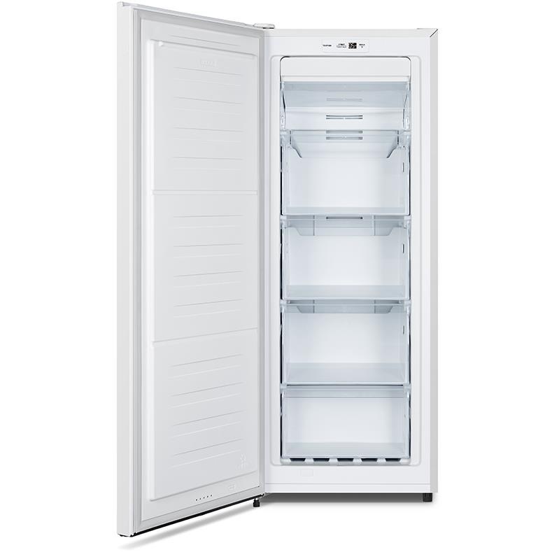 Hisense HRVF155 155L Upright Freezer - Energy Efficient, Compact Deep Freezer for Home, Garage, or Basement Storage - Perfect for Frozen Food, Meat, and Bulk Groceries