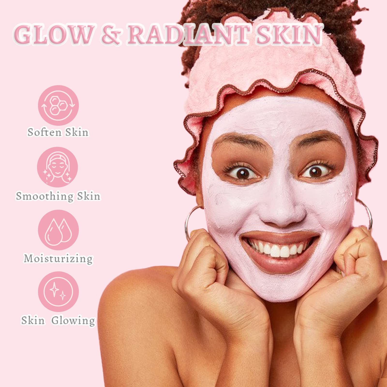 ANAI RUI Clay Mask Set - Pink Clay Mask, Dead Sea Mud Mask & Avocado Mask for Deep Pore Cleansing, Skin Hydration & Brightening | Spa Day at Home, Self-Care Routine, Glowing Skin Treatment