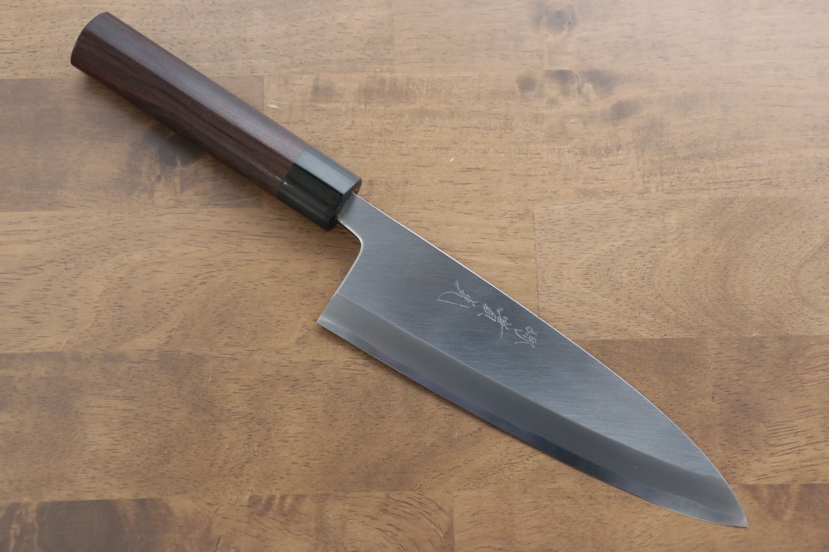 Premium Jikko White Steel No.2 Deba Knife 210mm with Ebony Handle - Professional Japanese Kitchen Knife for Sushi, Fish Filleting & Meat Cutting