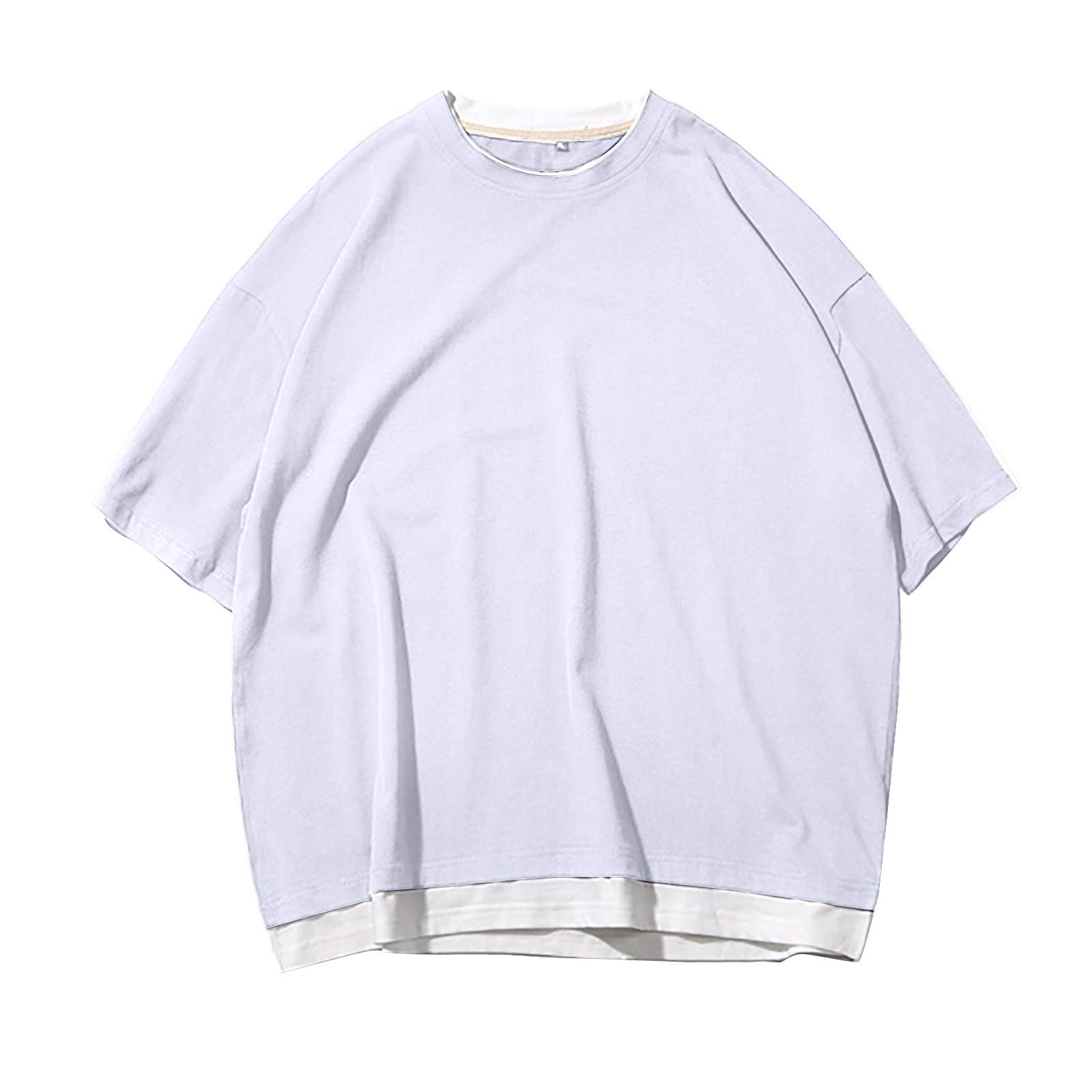 Men's 2-Piece Linen Outfit Set - Short Sleeve Shirt & Layered Style Plain T-Shirt - Breathable Summer Casual Wear for Beach, Travel & Everyday Outfits