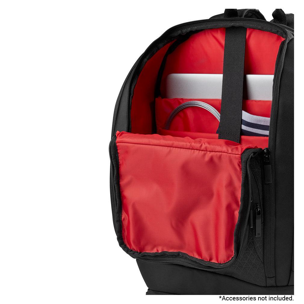 Clash V3 Tennis Backpack - Black & Infrared | Durable Sports Bag for Tennis Players | Perfect for Tournaments, Training & Gym Use
