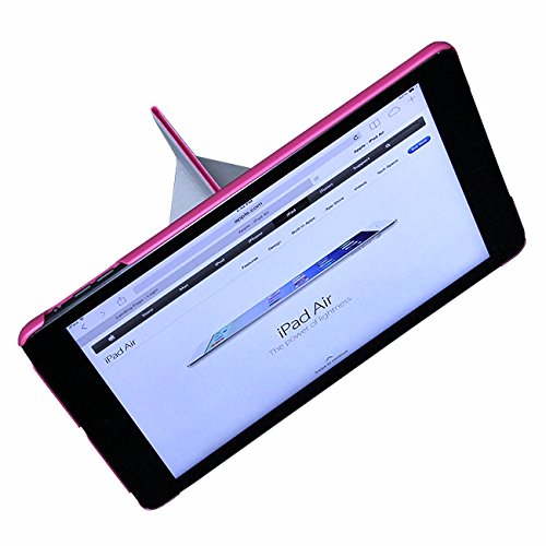 Maximal Power PU Leather Ultra Slim Folio Stand Case for Apple iPad 5 & iPad Air - Pink (POU IPADAIR/PK) | Protective Cover with Auto Sleep/Wake | Perfect for Work, Travel & Home Use