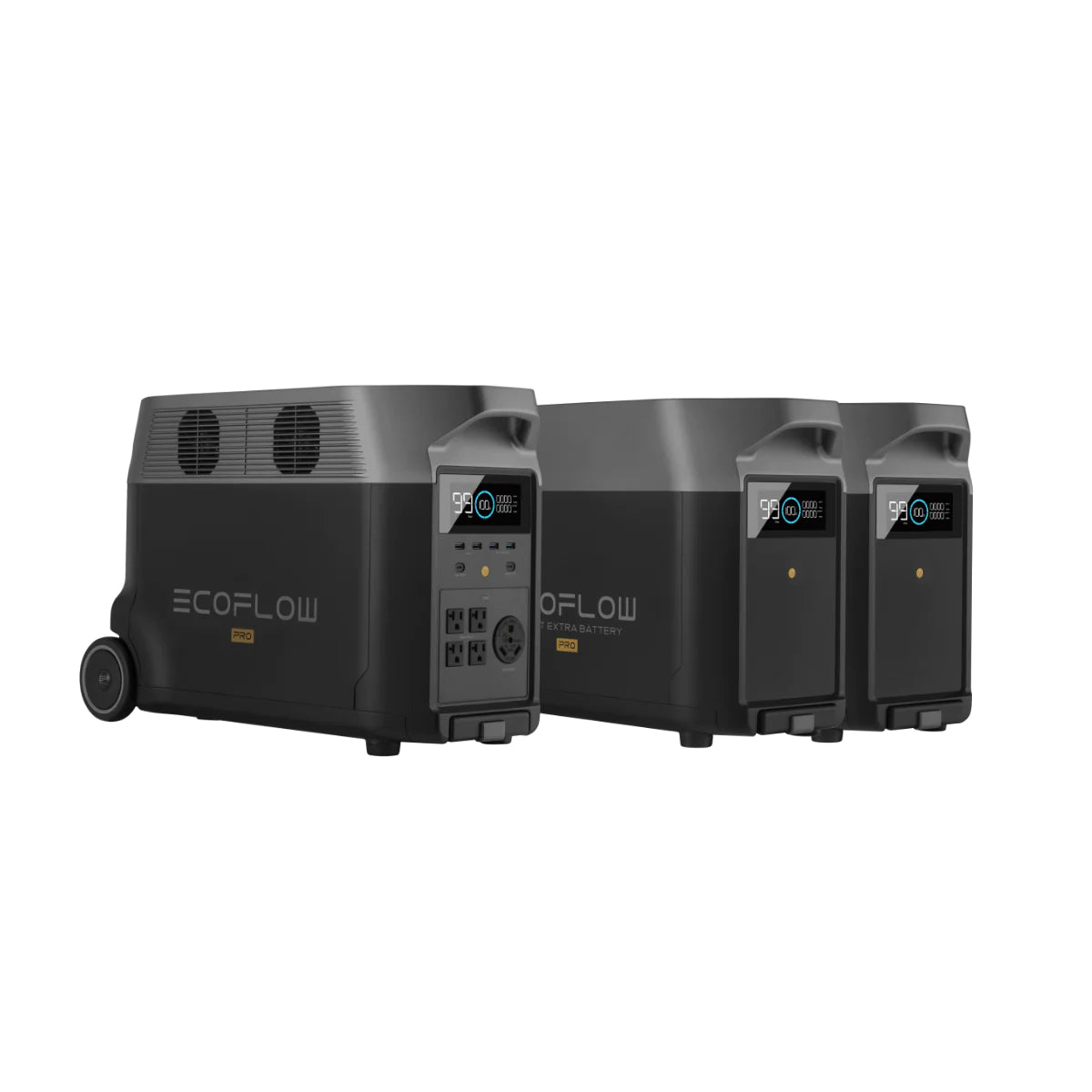 EcoFlow DELTA Pro Portable Power Station with 2 Extra Batteries - Solar Generator for Home Backup, Camping & Outdoor Adventures