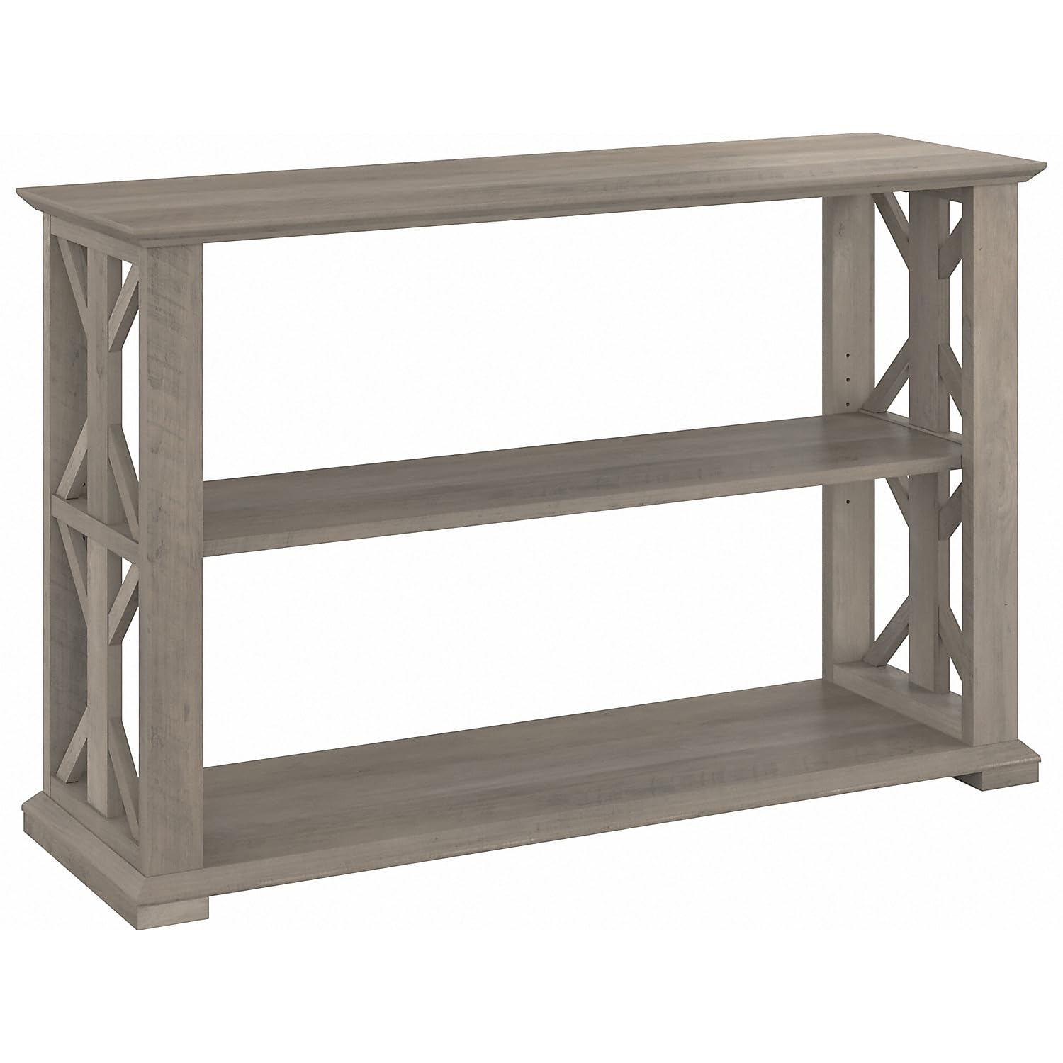 Bush Furniture Homestead Console Table with Shelves - Driftwood Gray Finish - Entryway, Living Room, or Hallway Storage Solution