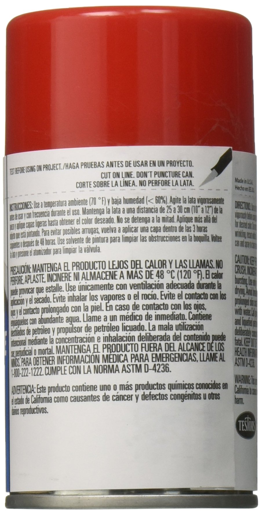 Testors Gloss Red Spray Enamel Paint - 3oz Aerosol Can for Model Cars, DIY Crafts & Home Projects - High Shine Finish for Hobbyists & Professionals
