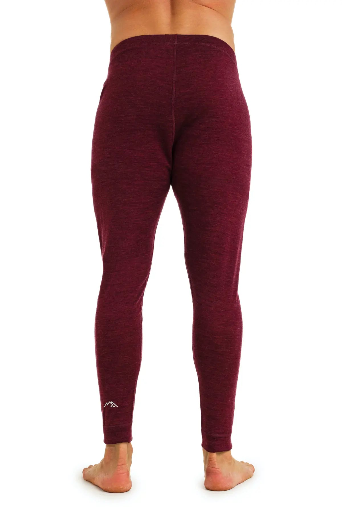 Men's Merino Wool Pants - 165 Burgundy Red for Hiking, Travel & Outdoor Activities | Comfortable & Breathable Winter Trousers