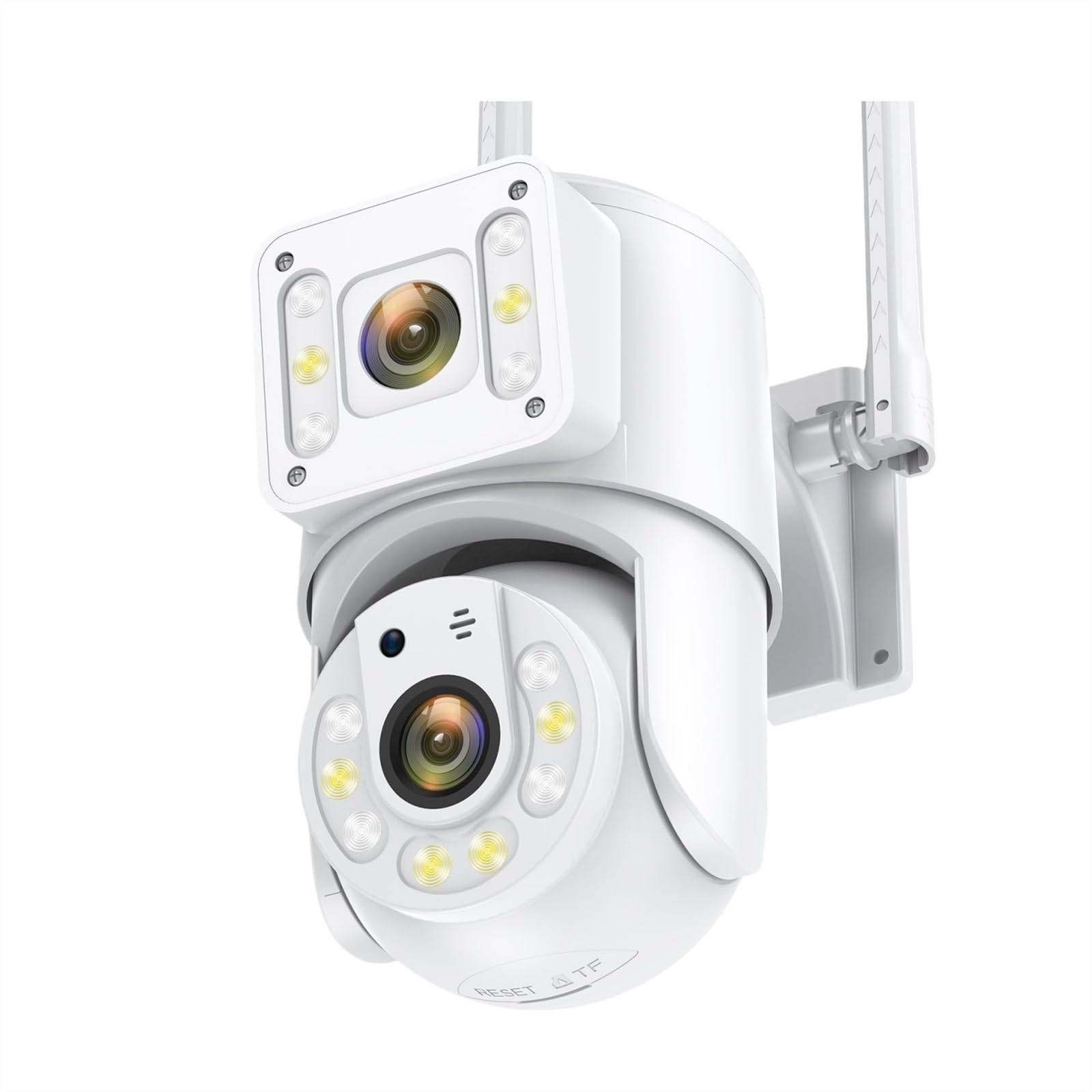 JOLIANE 8MP Dual Lens PTZ Outdoor Security Camera with Human Detection Tracking, Waterproof, Full Color Night Vision - Ideal for Home Surveillance & Property Protection (1PCS 8MP Camera)