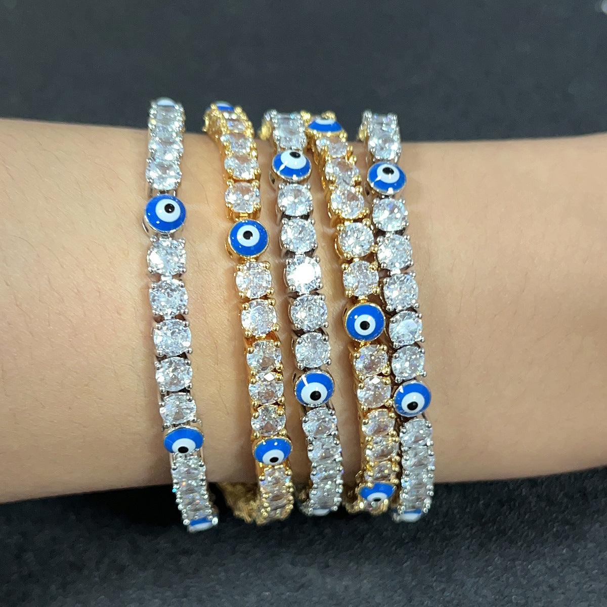 Stylish Diamond Zircon Bracelet for Women - Elegant Cubic Zirconia Tennis Bracelet - Perfect for Parties, Weddings & Everyday Wear