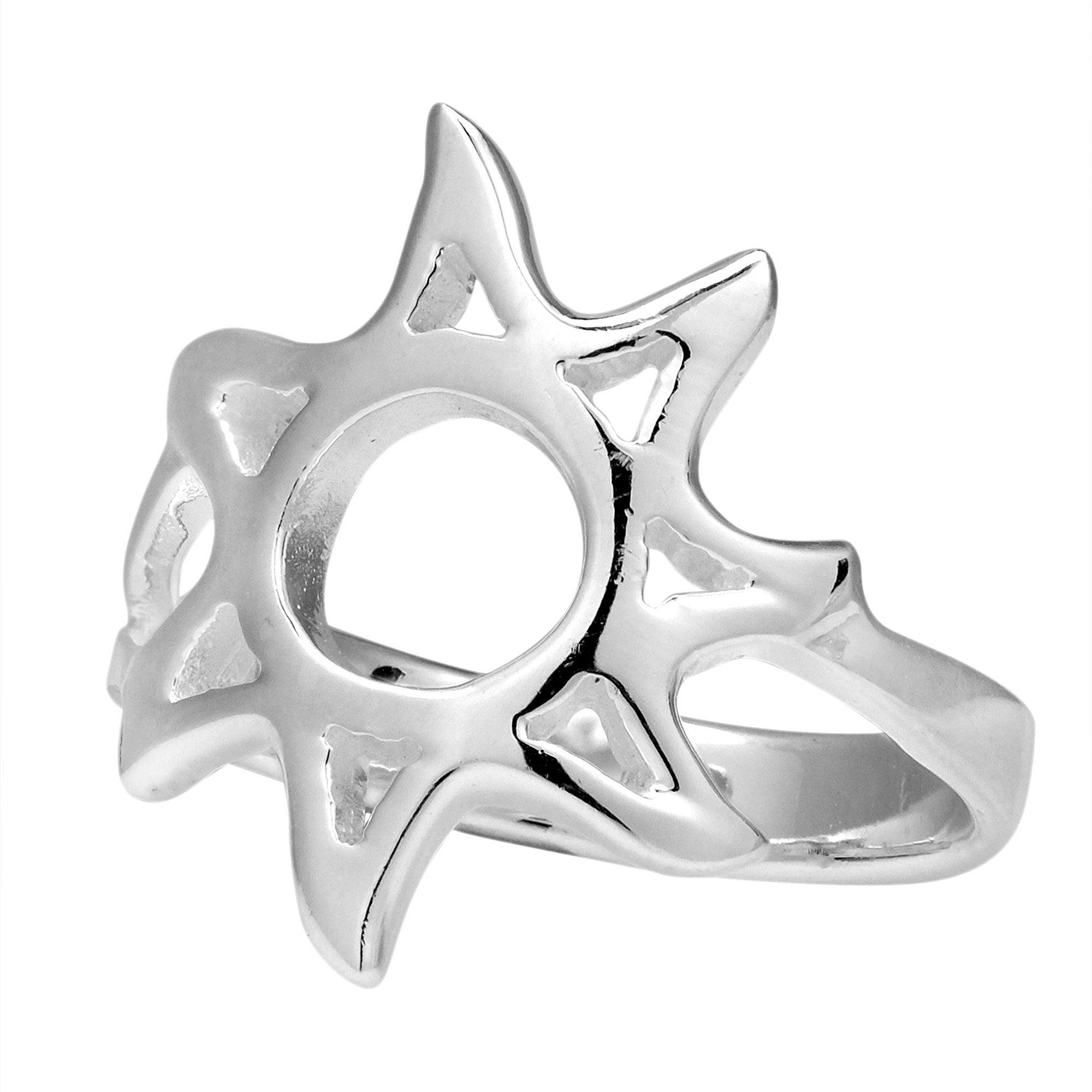 AeraVida .925 Sterling Silver Sunshine Adjustable Ring for Women – Summer Fun Jewelry Gift for Beach Vacation, Outdoor Activities & Everyday Wear
