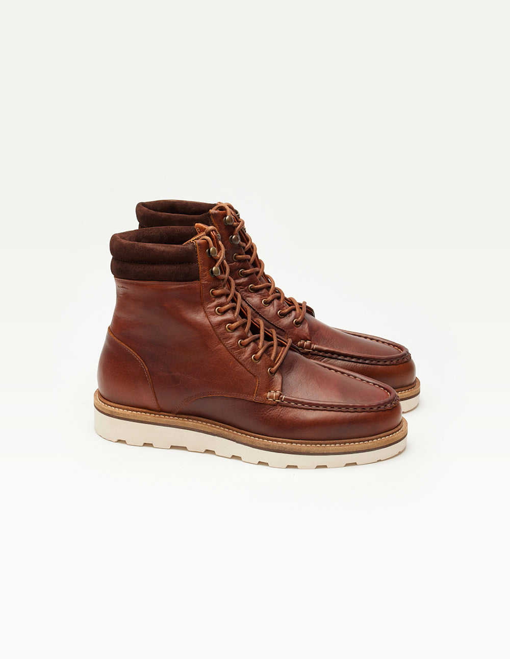 Bastien Leather Pull Up Ankle Boots in Terracotta - Stylish Women's Booties for Fall & Winter Fashion, Casual Outfits & Office Wear