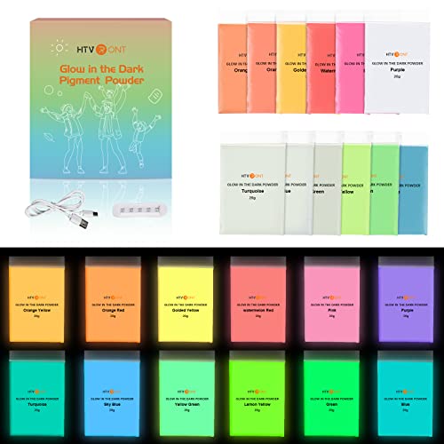 Glow in The Dark Powder - 12 Colors