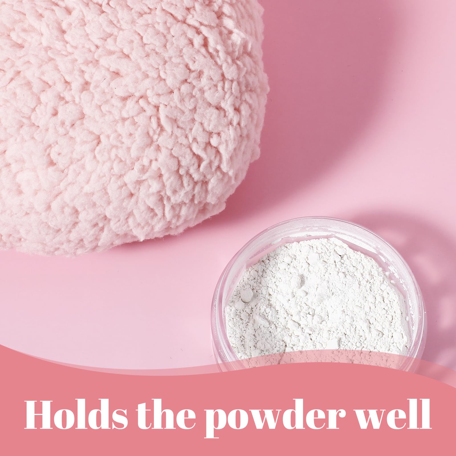 6’’ Ultra Soft Washable Velour Powder Puff - Large Round Velvet Dust Puff for Loose Mineral Powder | Reusable Body & Face Powder Applicator | Perfect for Makeup, Baby Powder & Spa Treatments