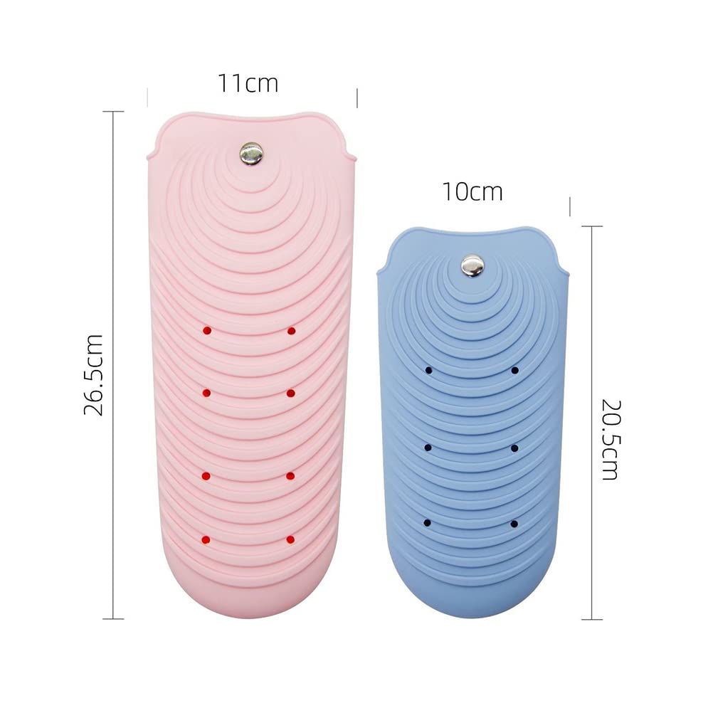 2-Pack Silicone Heat Insulation Covers for Hair Straightener & Curler - Protective Mat Pad for Styling Tools - Prevents Burns & Surface Damage - Perfect for Home Salon, Bathroom, Travel & Beauty Stations
