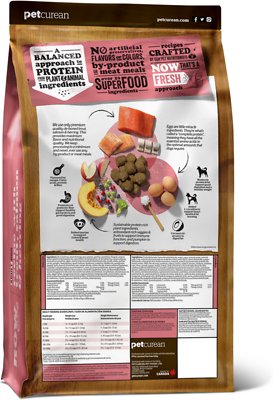 Petcurean Now Fresh Grain Free Adult Dry Dog Food with Fish - High Protein, Natural Ingredients for Healthy Skin & Coat - Perfect for Active Dogs & Sensitive Stomachs
