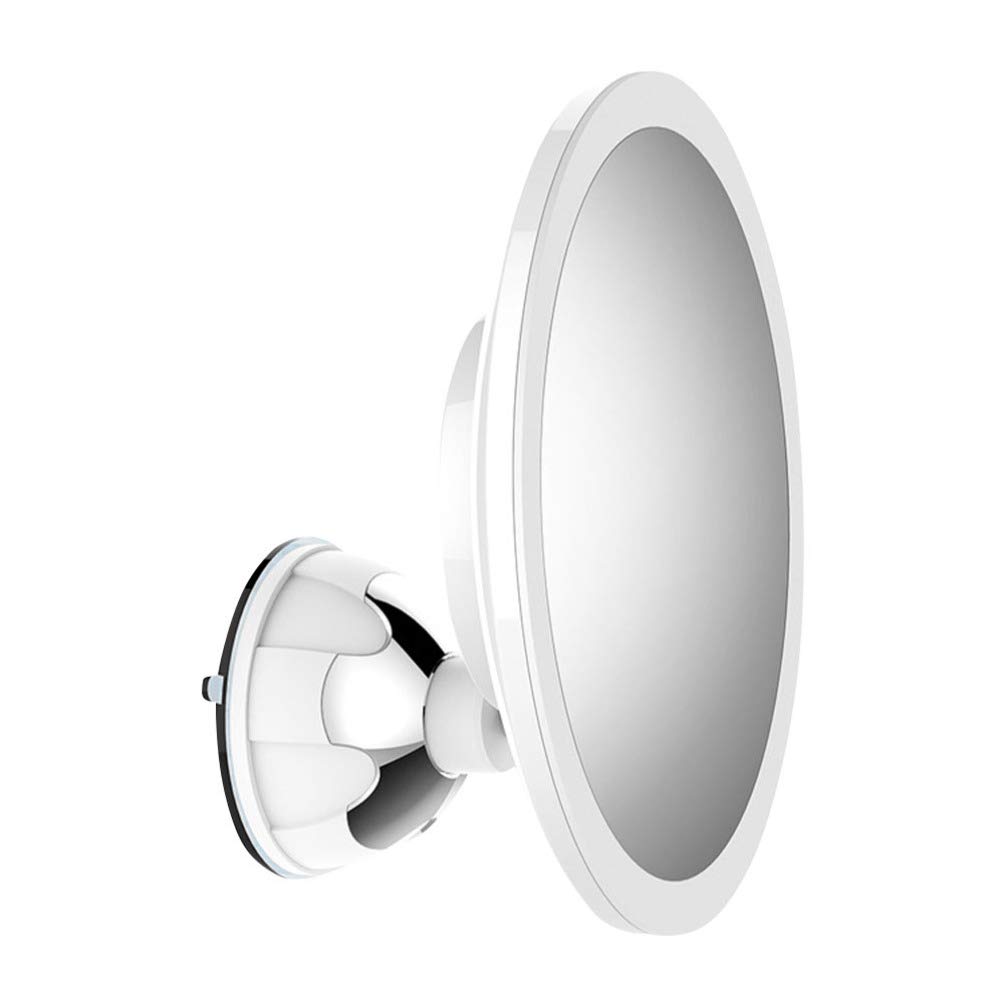 Beaupretty Wall-Mounted LED Vanity Mirror with Dimmable Lights, Suction Cup, Rotating Design - Perfect for Makeup, Skincare, and Dressing Table Lighting