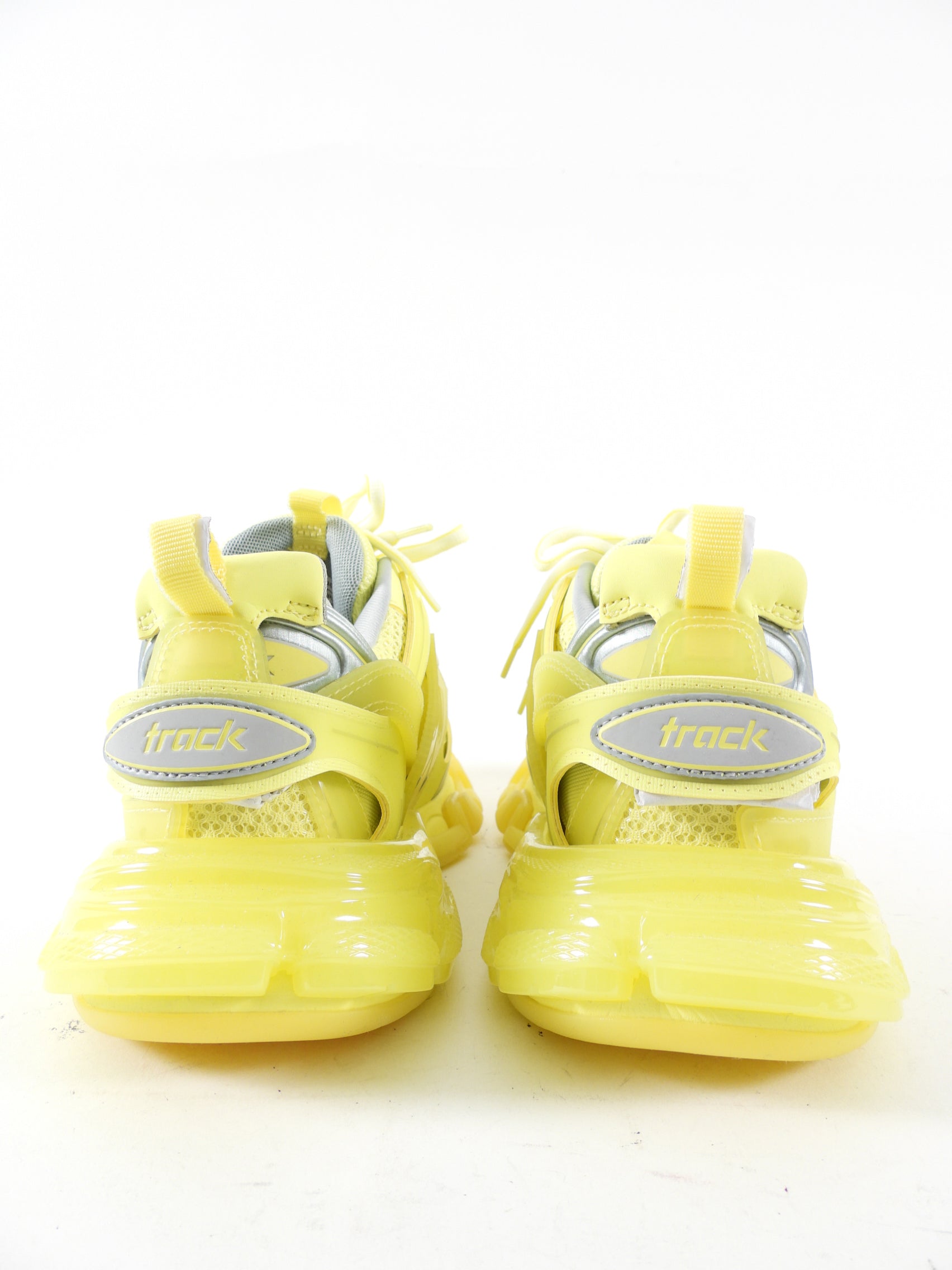 Balenciaga Lemon Yellow Track Sneakers for Women - Size 38 (Fits Like 37 / US 7) - Stylish Running Shoes for Casual Wear, Gym & Street Fashion