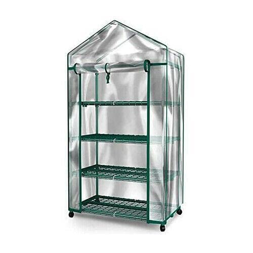 4-Tier Portable Greenhouse for Indoor/Outdoor Plants - CarteRE Mini Grow House with Durable Frame, Perfect for Winter Protection & Seed Starting - Ideal for Home Garden, Balcony, and Patio Use