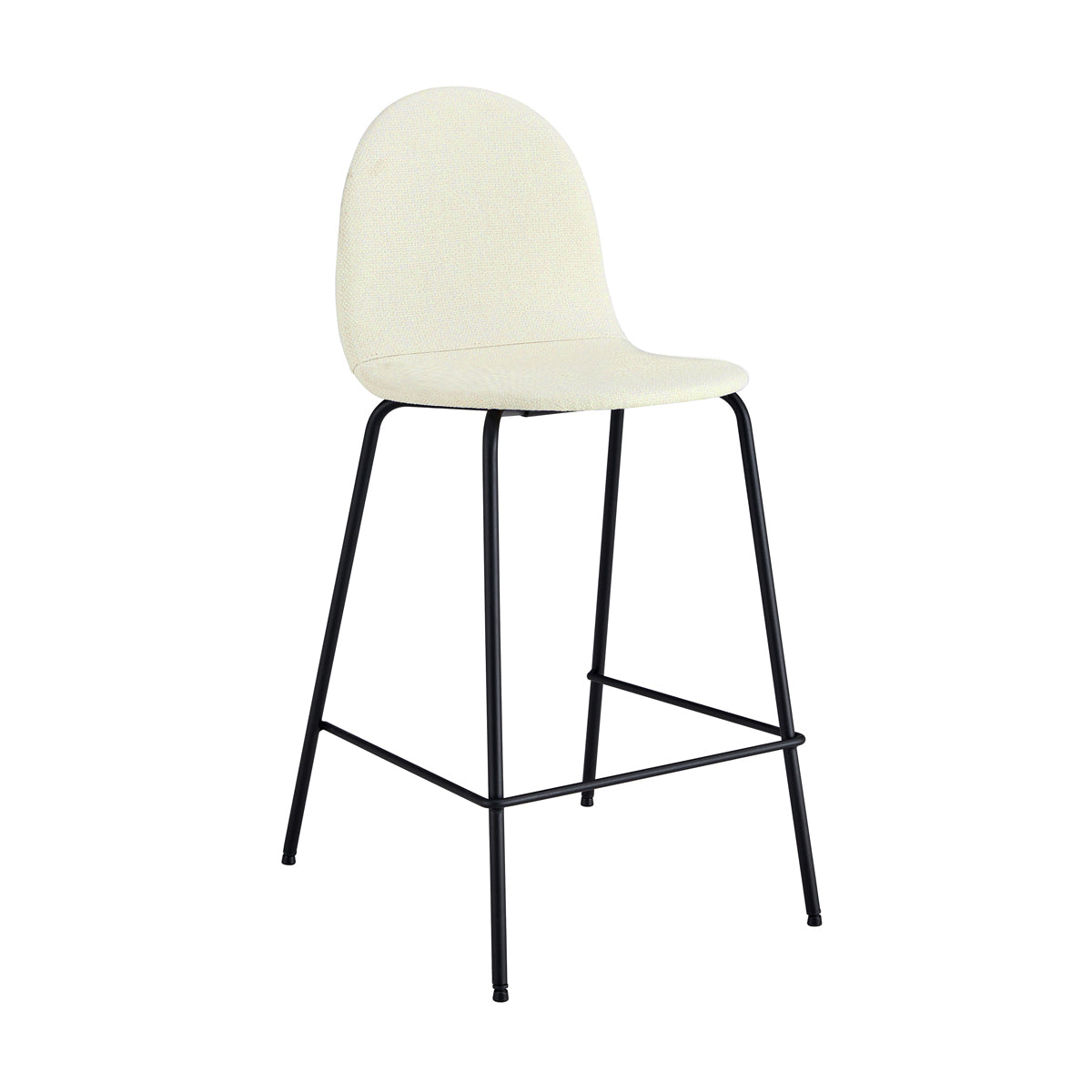 Premium Archie Fabric Bar Stools - Set of 2 Modern Counter Height Stools with Padded Seat & Sturdy Metal Base - Perfect for Kitchen Island, Breakfast Nook & Home Bar Decor