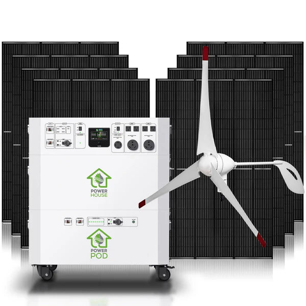 Nature's Generator Powerhouse Platinum Plus WE System - Portable Solar Generator for Home Backup, Camping & Emergency Power Supply | Reliable Off-Grid Energy Solution