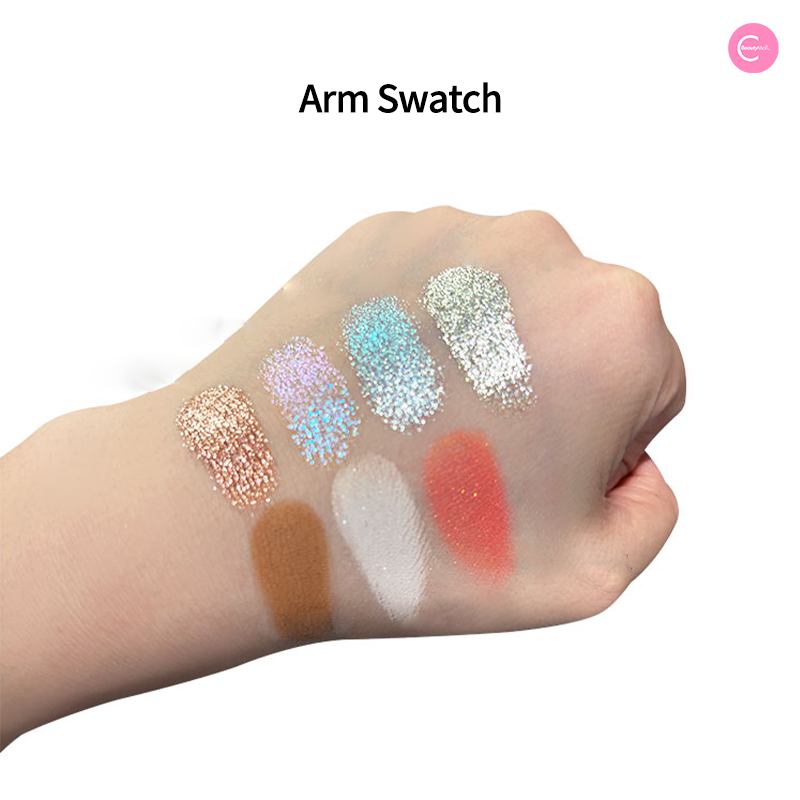 SheenEffect x Xia Dada Chameleon Glow Palette - 12 Color Shifting Highlighter & Eyeshadow Makeup Kit for Face & Body - Perfect for Festival, Rave & Night Out Makeup Looks
