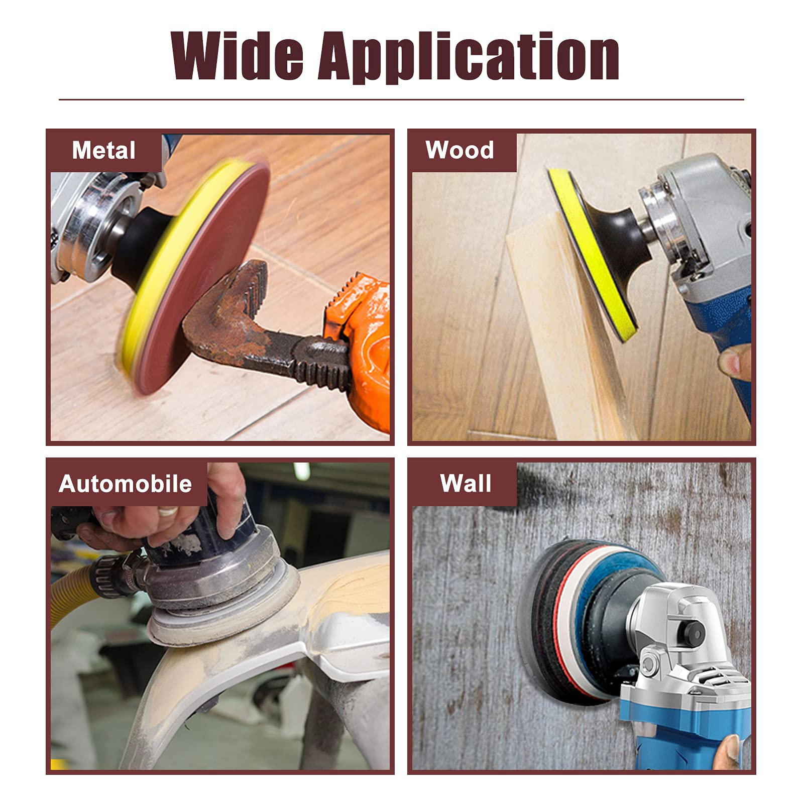 SPEEDWOX 50-Pack 4 Inch 1500 Grit Hook & Loop Sanding Discs for Drill, Grinder & Rotary Tools - No Hole - Perfect for Woodworking, Metal Polishing & DIY Projects