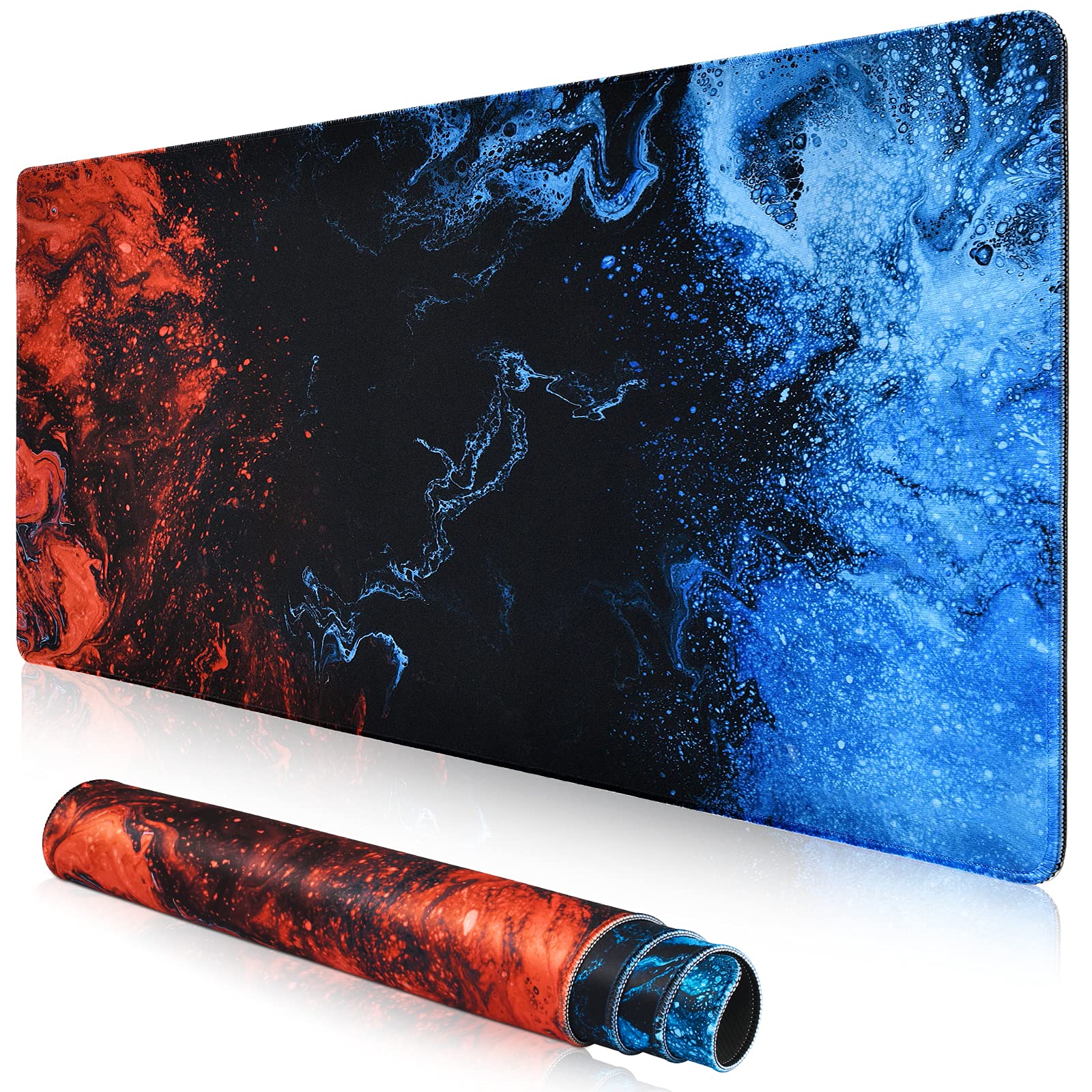 Veecom Large Gaming Mouse Pad 800x400x3mm - Non-Slip Extended Mouse Mat for PC, Laptop & Keyboard - Blue XL Desk Mousepad for Gamers, Office & Home Use