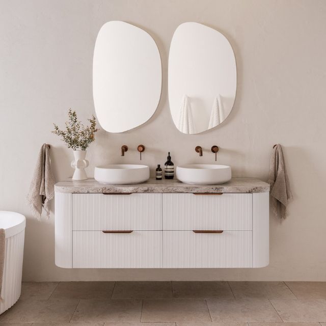 ADP Thirroul Wall Mounted Bathroom Vanity with Durasein Stone Top - Modern Space-Saving Design for Small Bathrooms & Powder Rooms
