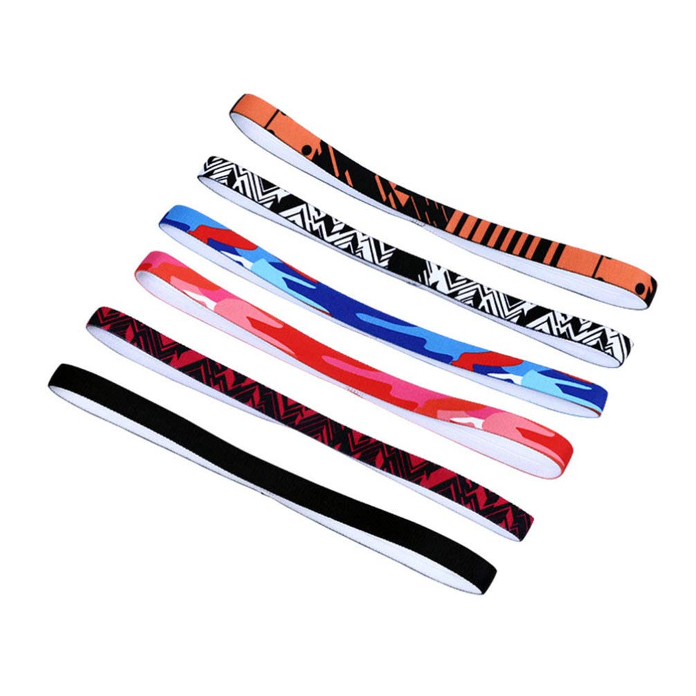 3 Pack Sweat Headbands for Women & Men - Elastic Sports Headband for Running, Workout, Fitness, Yoga - Non-Slip Hair Band & Turban Scarf for Active Lifestyles