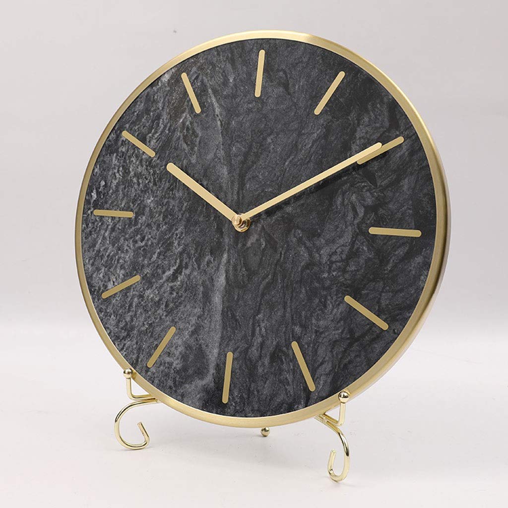 9.8 Inch Modern Table Clock - Minimalist Design Desk Clock with Color Dial for Bedroom, Living Room, Study & Fireplace - Perfect Shelf Decor for Home & Office (Color: H)