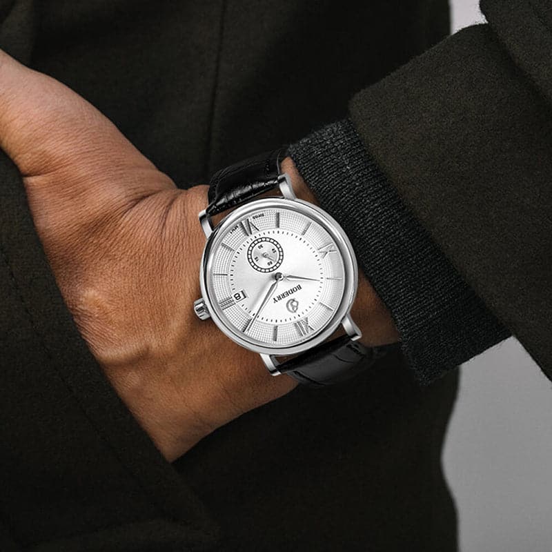 Elegant Swiss Quartz Movement Watch for Men & Women - Silver & White Dial - Waterproof & Stainless Steel - Perfect for Business, Casual & Formal Occasions