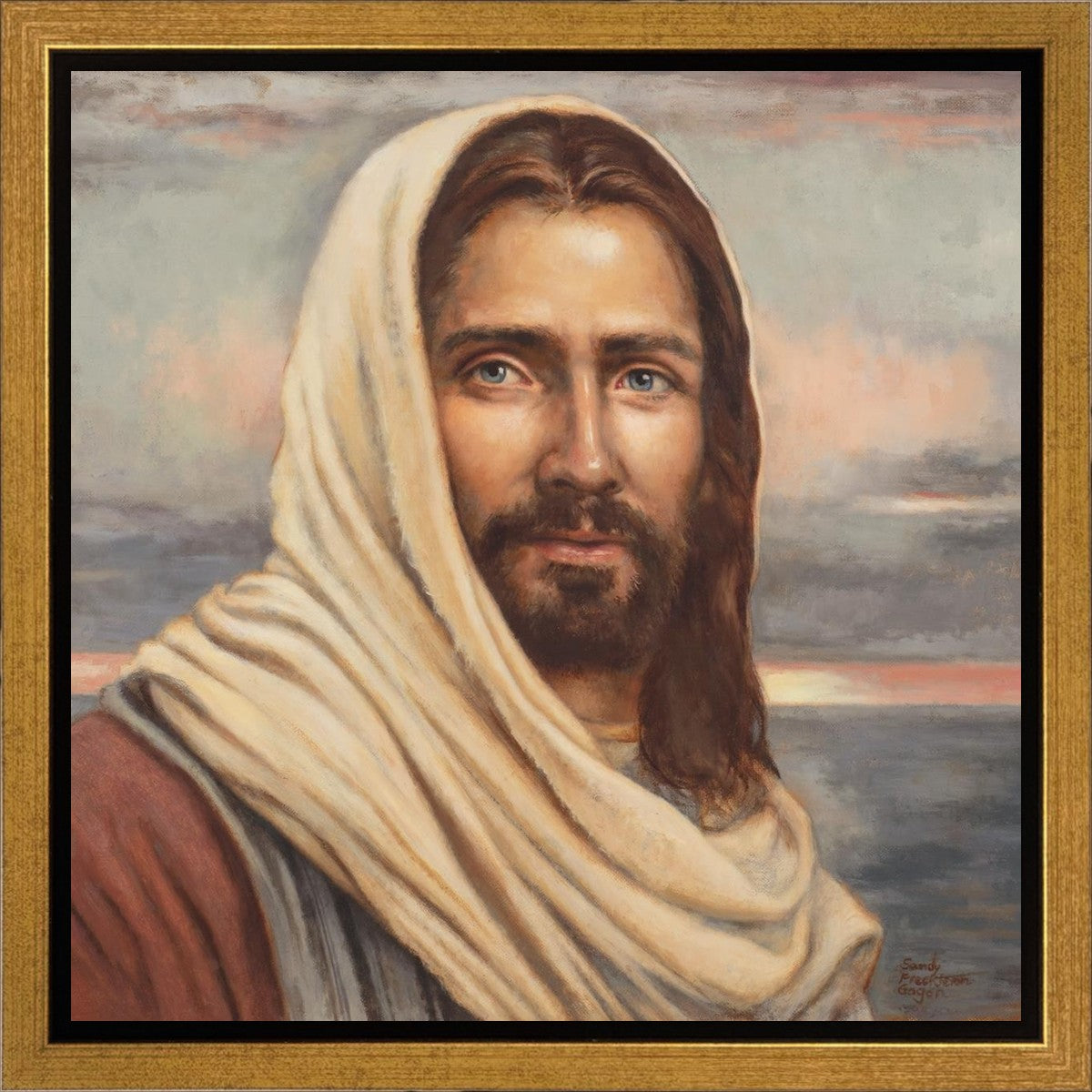 Blessed Savior Gallery Wrap Canvas - Religious Wall Art for Home & Church Decor - Perfect for Living Room, Bedroom & Worship Spaces