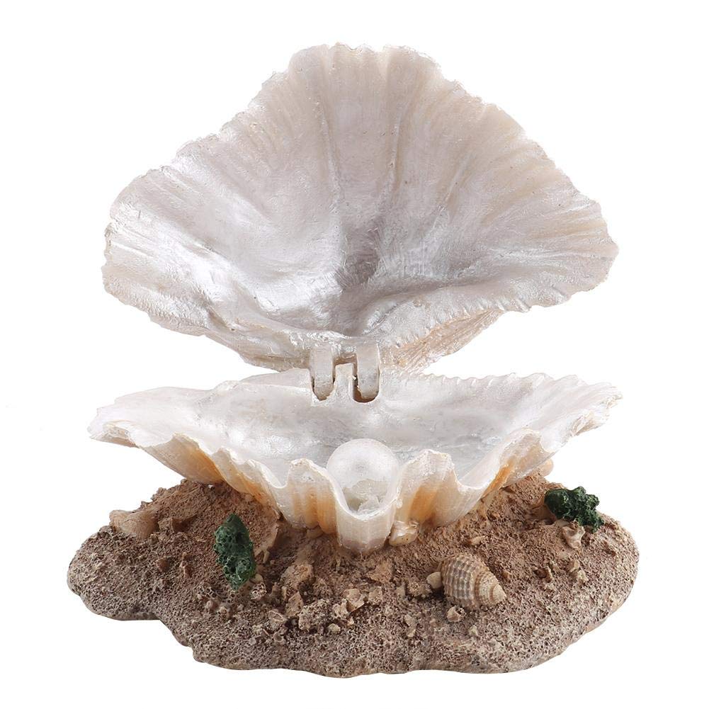 Natural Aquarium Shell Bubble Decor - Coral Reef Ornament for Fish Tank with Aerating Action | Perfect for Saltwater & Freshwater Tanks, Betta Fish Habitat, and Underwater Theme Decorations