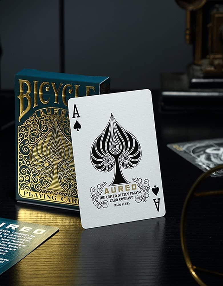 Aureo Bicycle Playing Cards - Premium Poker Deck for Magic Tricks, Card Games & Collectors | Perfect for Poker Nights, Cardistry & Gift Giving