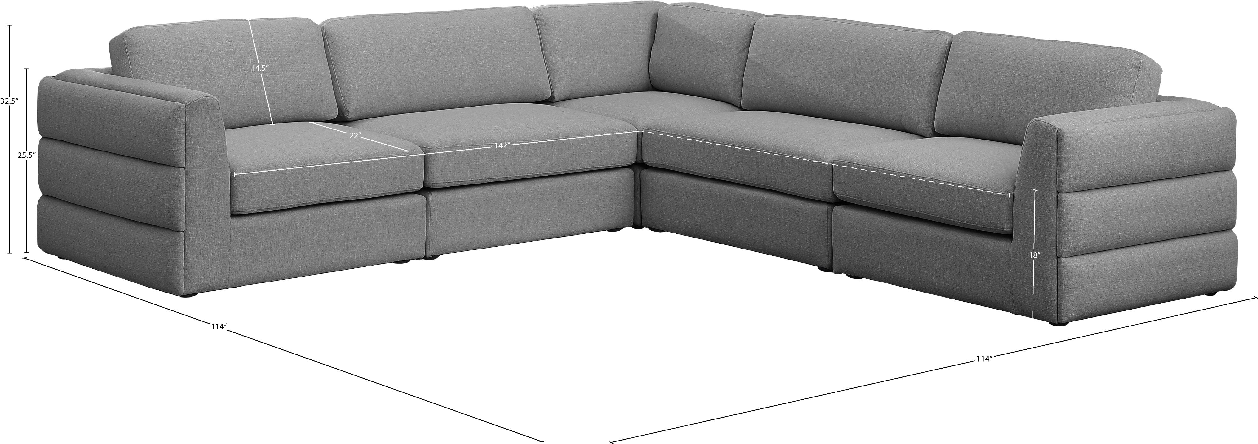 Beckham Durable Linen Texture Fabric Modular Sectional Sofa - Modern Living Room Furniture for Home & Office Comfort