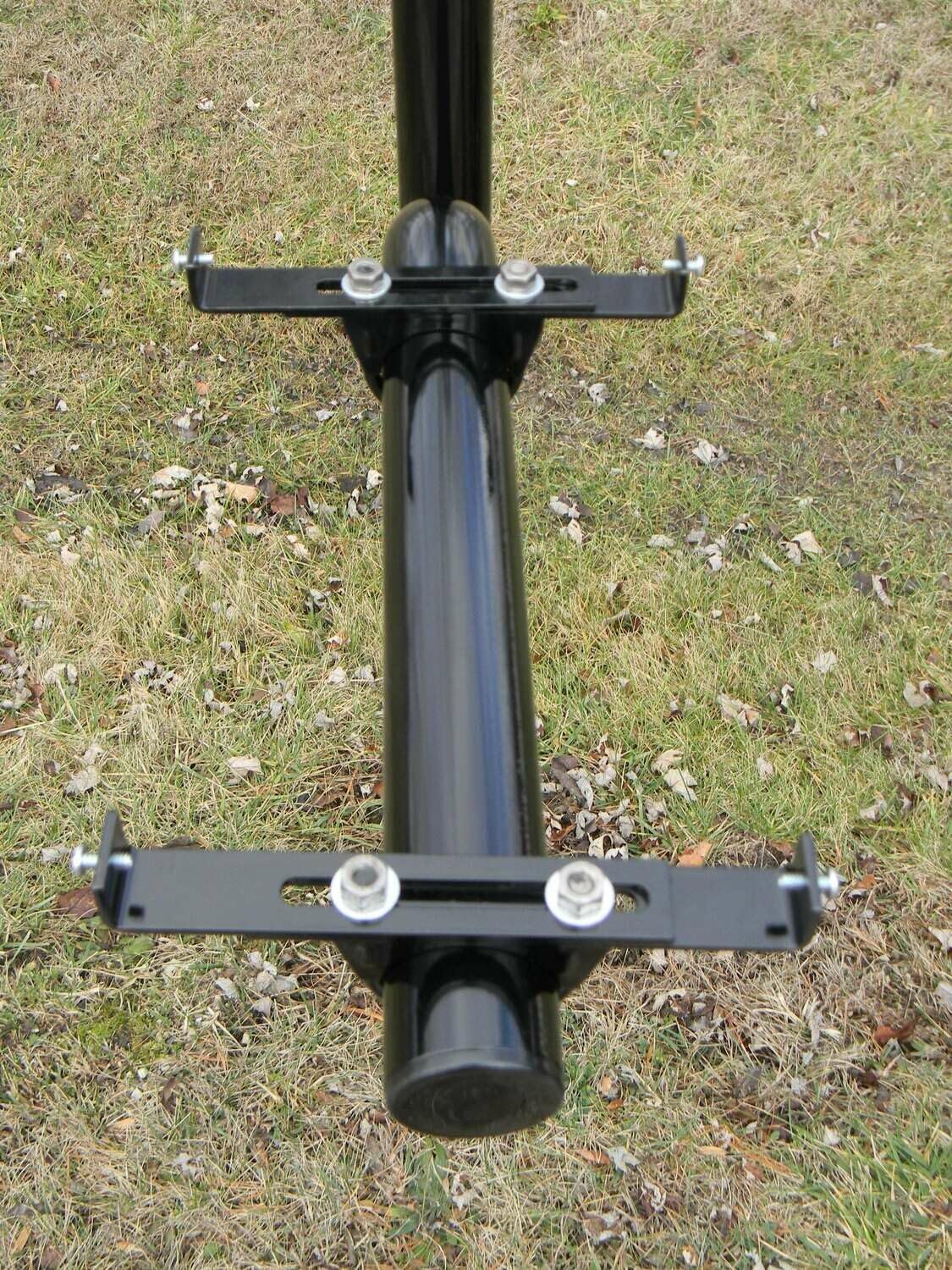 Black Steel Return-to-Center Swing Away Snowplow Proof Mailbox Post - 30 Inch Durable Mailbox Extender for Rural Driveways & Winter Road Safety