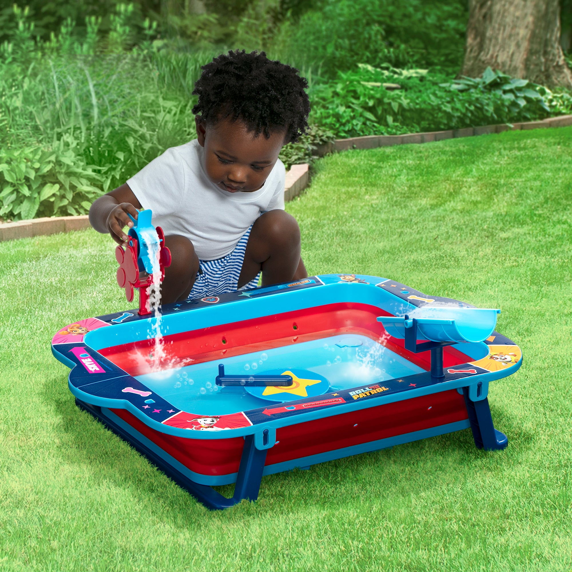 PAW Patrol Collapsible Water Activity Table for Kids - Portable Outdoor Water Play Table for Toddlers - Perfect for Backyard, Pool, and Beach Fun