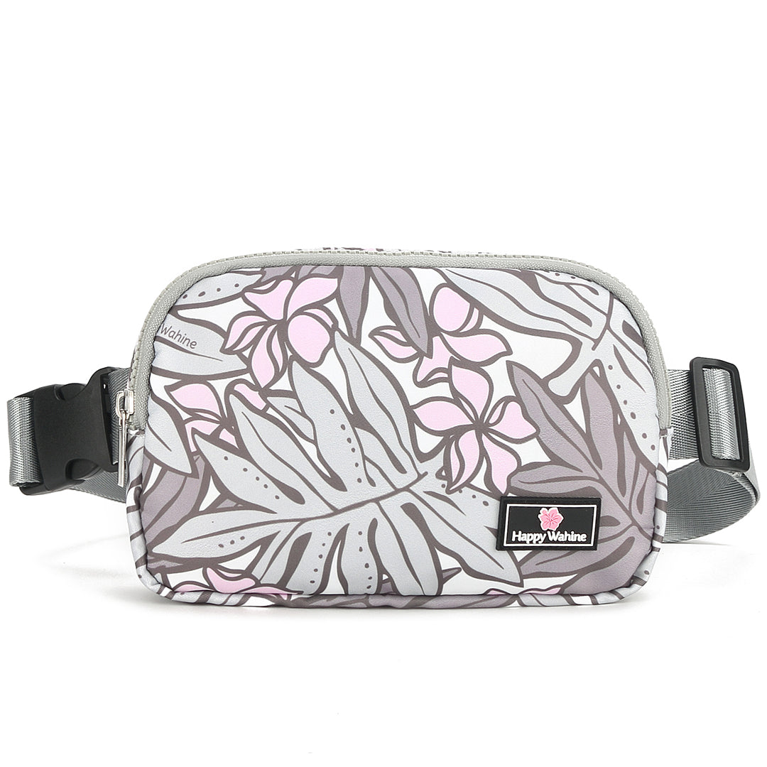 Jenna Laua'e Grey Belt Bag for Women - Stylish and Hands-Free Waist Pack for Travel, Running, Shopping & Outdoor Activities