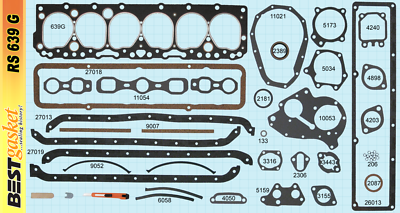 Best Full Engine Gasket Set for Chevy 261 L6 (1954-1962) - Includes Cylinder Head, Manifold & Oil Pan Gaskets - Perfect for Engine Rebuilds & Restoration Projects