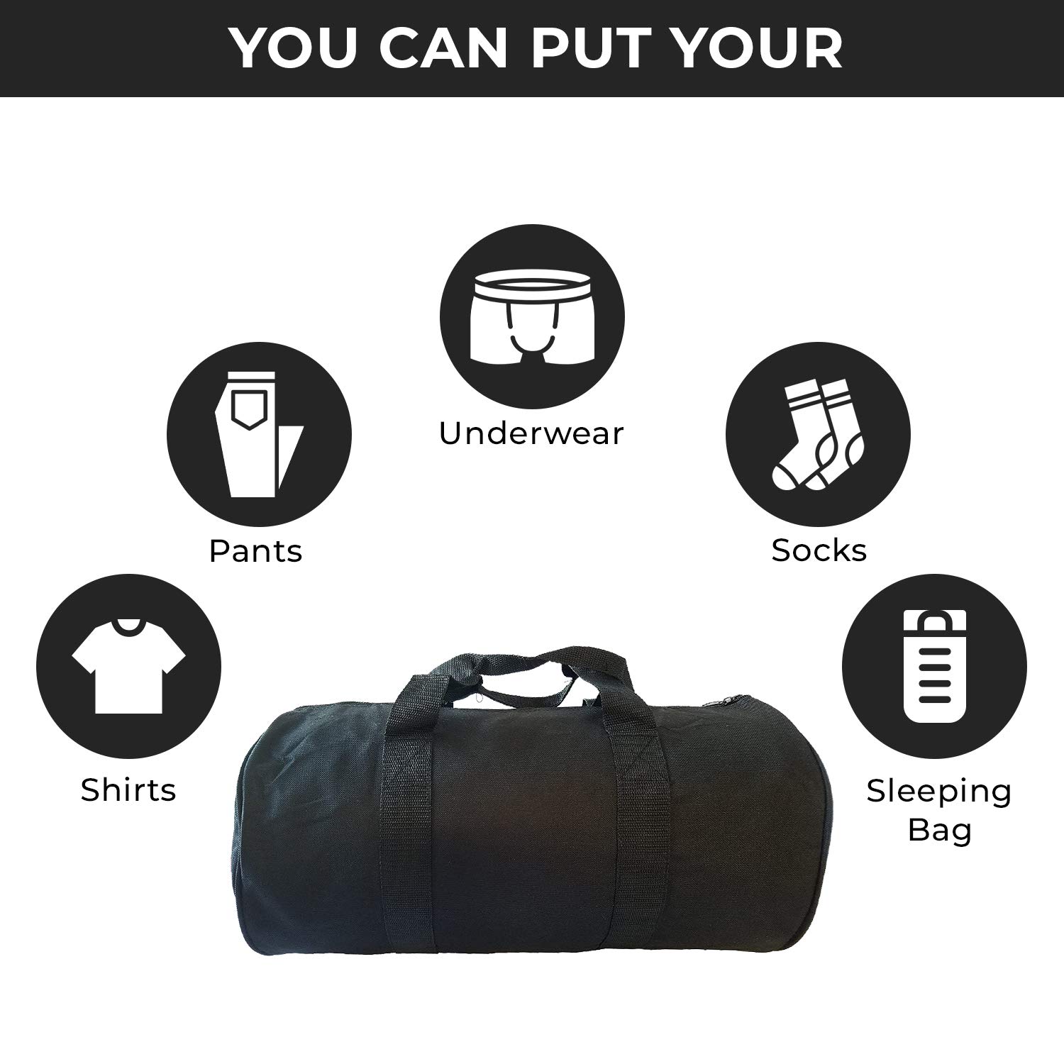 ImpecGear Round Duffel Bag for Sports Equipment - Waterproof Gym Bag for Travel, Workout & Team Sports | Perfect for Gym, Soccer, Basketball & Weekend Getaways