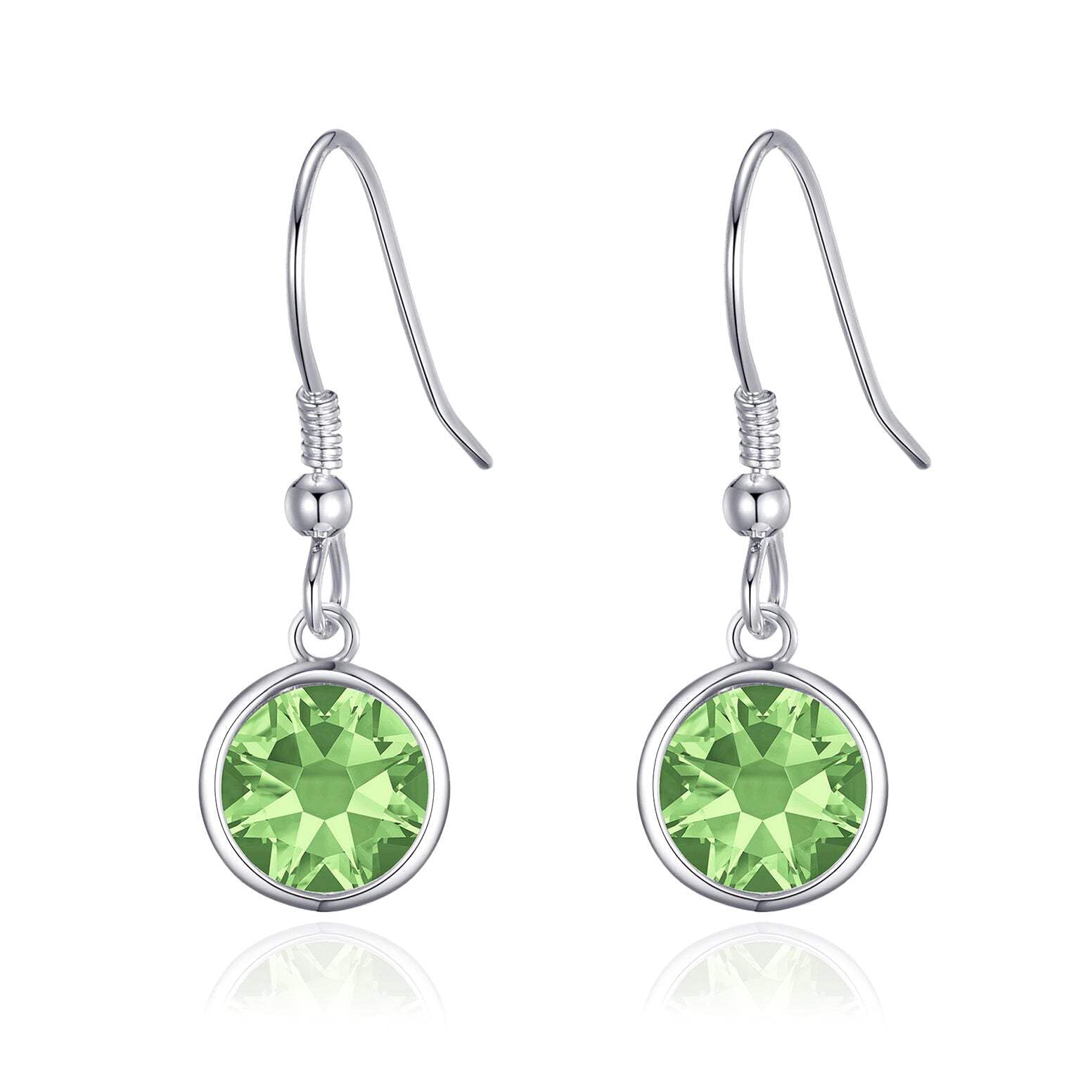 Peridot Zirconia Drop Earrings - August Birthstone Jewelry for Women