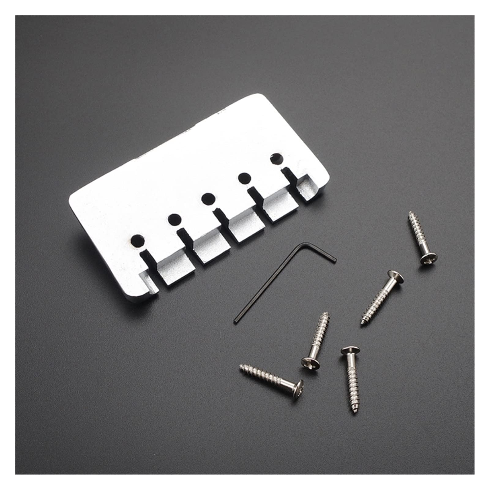 5-String Electric Guitar Bass Hardtail Bridge - Fixed Saddle Replacement for Enhanced Tuning Stability | Perfect for Rock, Metal & Studio Recording