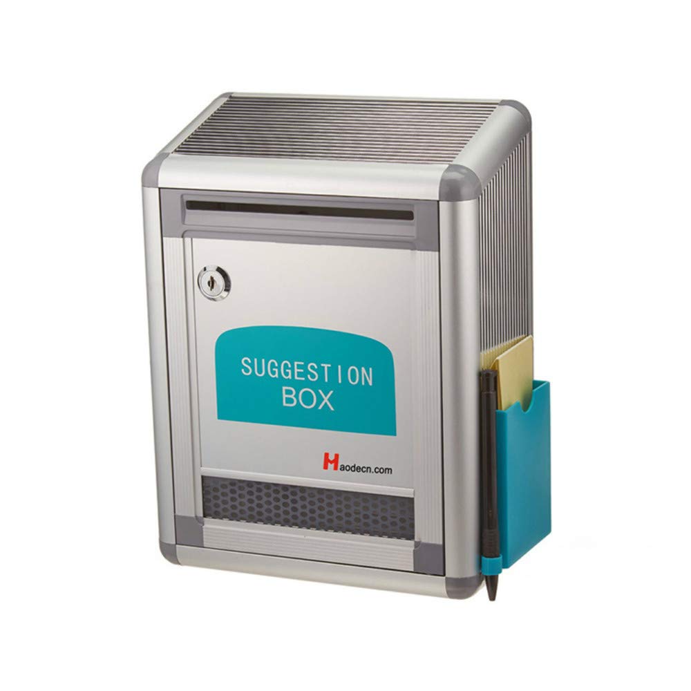 Wall Mounted Aluminum Suggestion Box - Secure & Durable Feedback Collection for Offices, Schools & Public Spaces