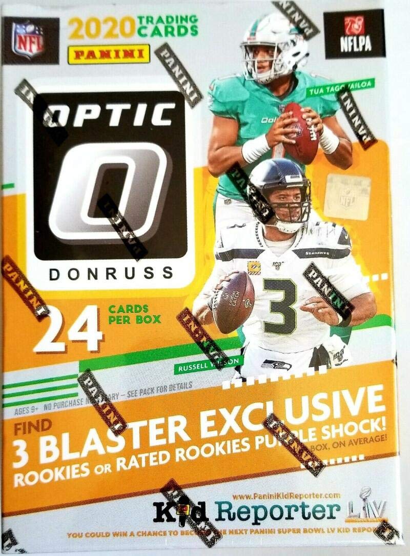 2020 Donruss Optic NFL Football Trading Cards - Factory Sealed Blaster Box with 6 Packs (24 Cards Total) | Perfect for Collectors, Fantasy Football Fans & Sports Memorabilia Enthusiasts