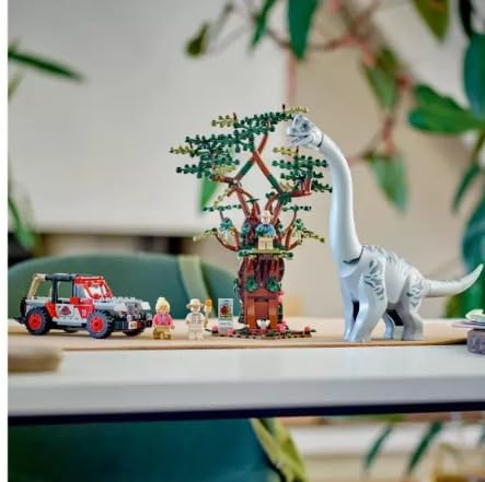 LEGO Jurassic World Brachiosaurus Discovery 76960 Dinosaur Building Set - 30th Anniversary Edition with Large Brachiosaurus Figure & Jeep Wrangler Toy - Creative STEM Gift for Kids Ages 9+ | Dinosaur Play, Collectible Display & Jurassic Park Adventure Scenes