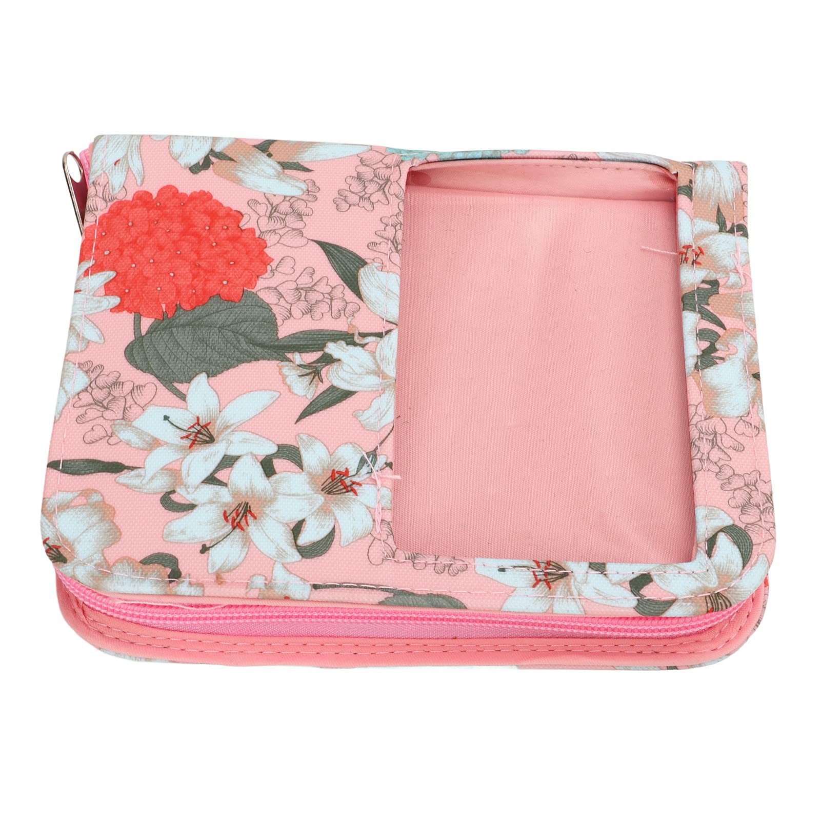 Zerodis DIY Crochet Hook Case - Zippered Storage Organizer Bag with Web Pockets for Knitting Needles & Accessories | Portable Needle Holder for Crochet, Knitting Projects at Home or Travel