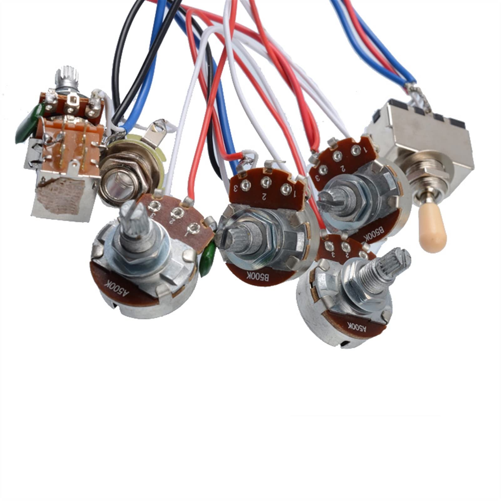 Premium TSTS Electric Guitar Wiring Harness Kit for LP Style Guitars - Prewired with Yellow Insulation | Perfect for DIY Guitar Upgrades & Professional Repairs
