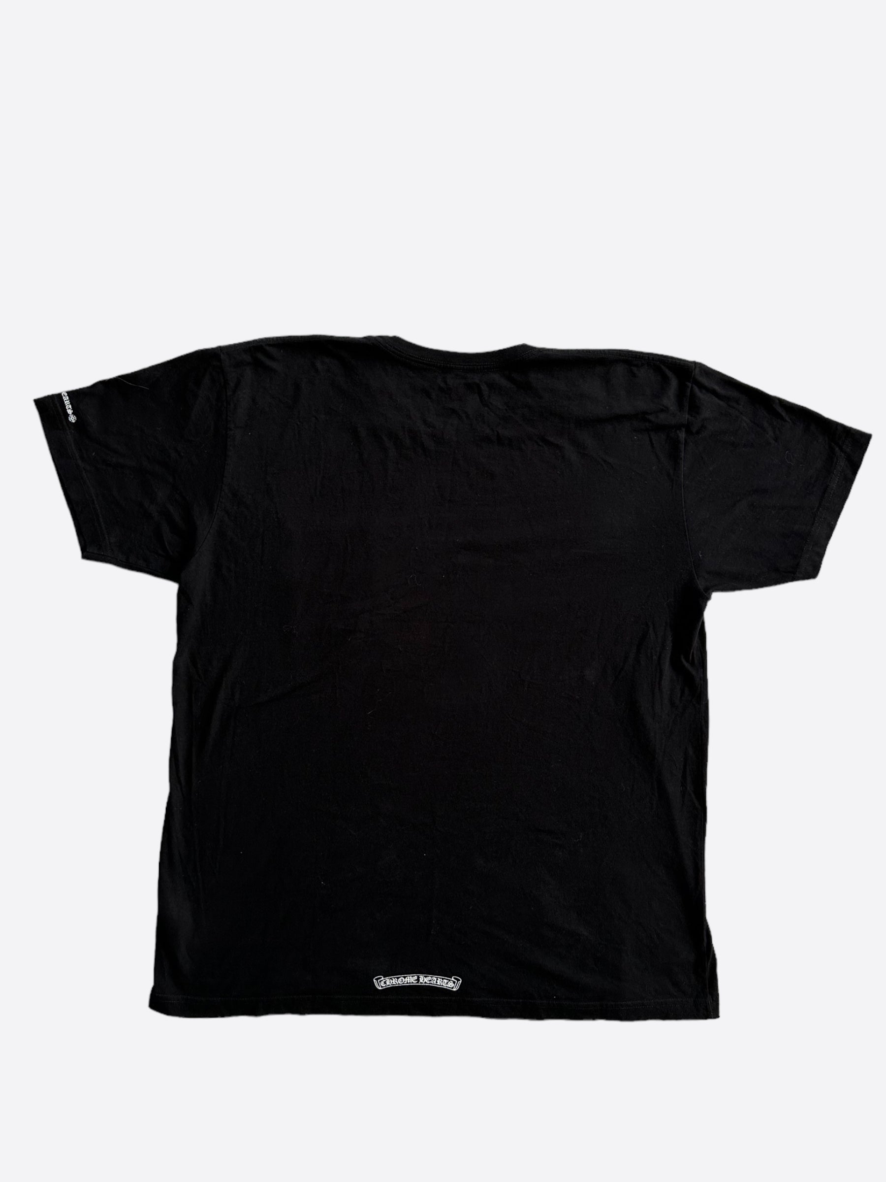 Chrome Hearts Black & White Graphic Print T-Shirt for Men & Women | Trendy Streetwear Fashion | Perfect for Casual Outfits, Concerts, and Night Out