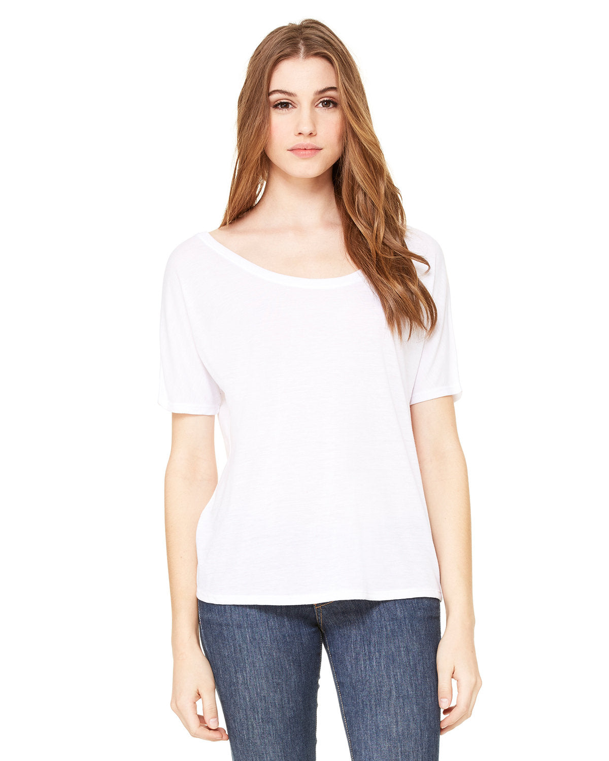 Bella + Canvas 8816 Women's Slouchy Scoop Neck T-Shirt - Soft & Comfortable Casual Tee for Everyday Wear, Lounge, and Outfits
