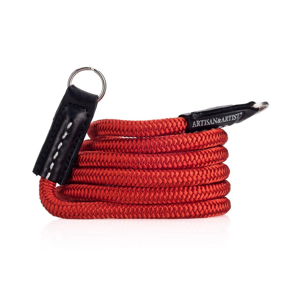 Artisan & Artist ACAM 306N Premium Woven Silk Camera Strap - Red - Comfortable Neck Strap for DSLR, Mirrorless & Film Cameras - Perfect for Travel, Photography & Everyday Use