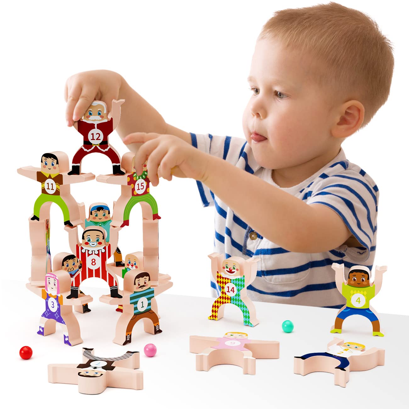 **DuduLand Stacking Blocks for Toddlers 1-5 Years - ABS Sensory & Montessori Toys for Boys & Girls - Perfect Birthday Gifts for 1, 2, 3, 4 Year Olds - Ideal for Early Learning & Playtime Fun**